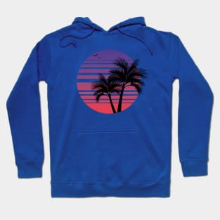 Synthwave - Vaporwave - California - Florida - 80s - Purple & Pink Hoodie